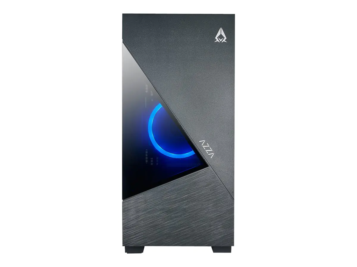 AZZA Eclipse 440 - Mid tower - E-ATX - Seitenteil mit Fenster (gehärtetes Glas) - keine Spannungsversorgung - Schwarz - USB/Audio