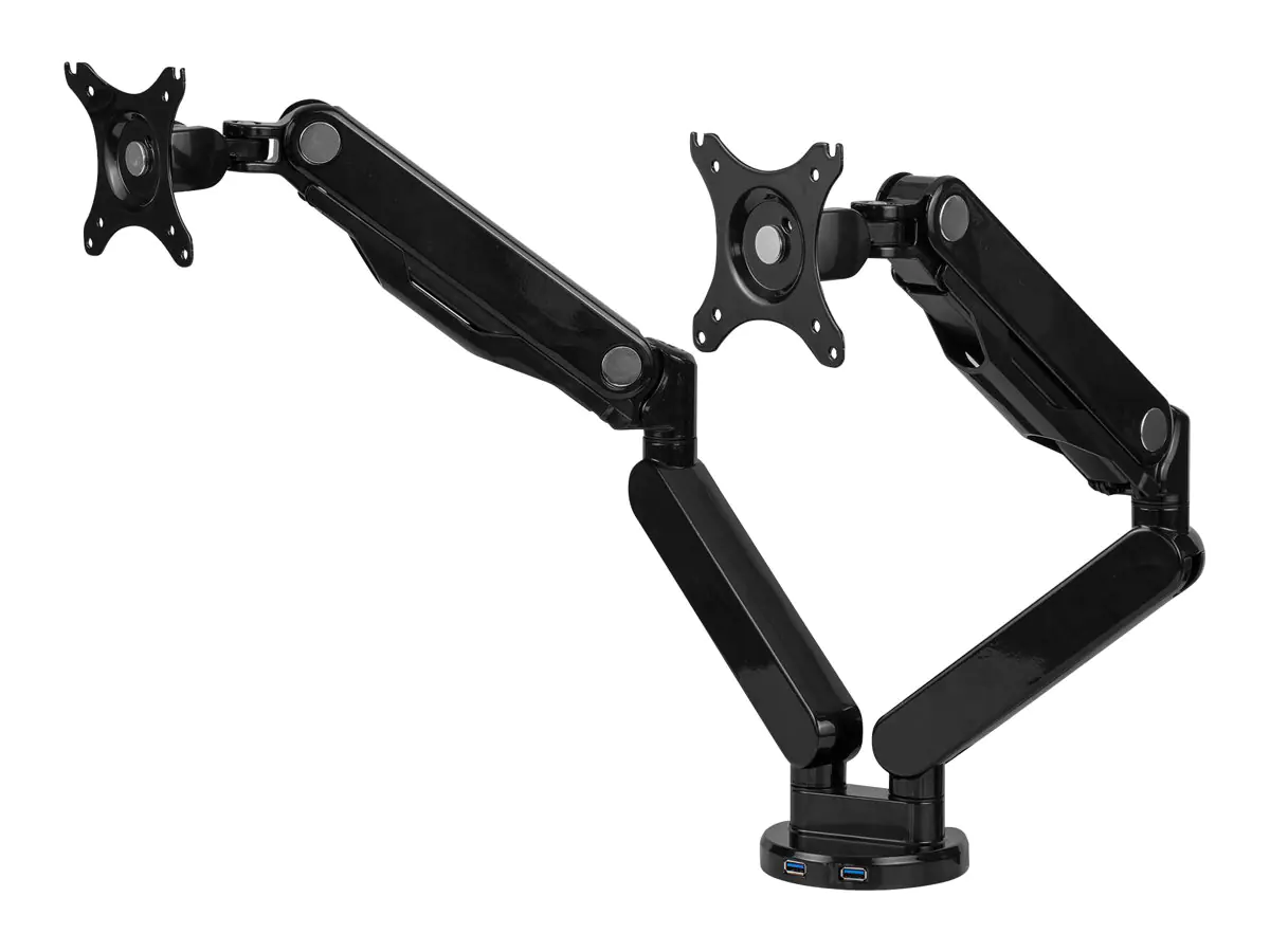 Fellowes Platinum Series Dual Monitor Arm - Befestigungskit - einstellbarer Arm - für 2 Monitore - Aluminium - Schwarz - Bildschirmgröße: bis zu 68,6 cm (bis zu 27 Zoll) 8042501