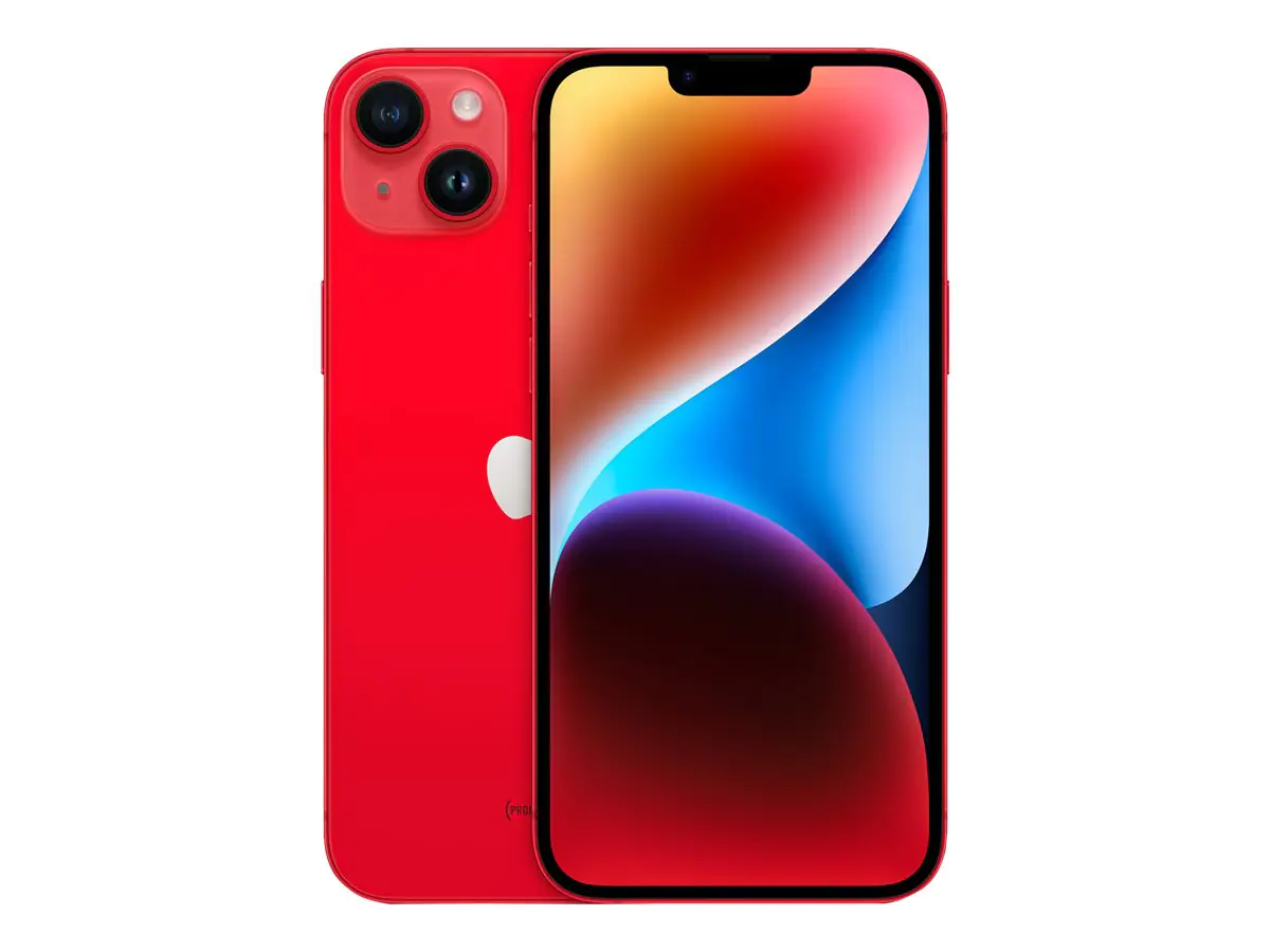Apple iPhone 14 Plus - (PRODUCT) RED - 5G Smartphone - Dual-SIM / Interner Speicher 512 GB - OLED-Display - 6.7" - 2778 x 1284 Pixel - 2 x Rückkamera 12 MP, 12 MP - front camera 12 MP - Rot