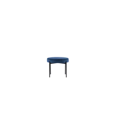 PAPERFLOW Hocker GAIA rund Samtbezug blau 74600745 GBRV.01.06