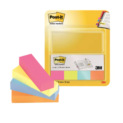 Post-it Haftstreifen Page Marker 670-4N 20x38mm sortiert 4 St./Pack.