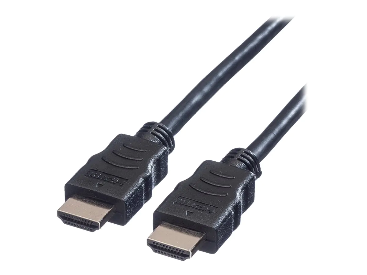 VALUE - HDMI-Kabel mit Ethernet - HDMI männlich zu HDMI männlich - 1.5 m - abgeschirmt - Schwarz - 4K Unterstützung