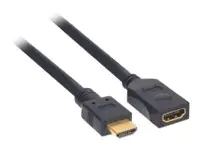 InLine High Speed - HDMI-Verlängerungskabel - HDMI männlich zu HDMI weiblich - 5 m - Schwarz