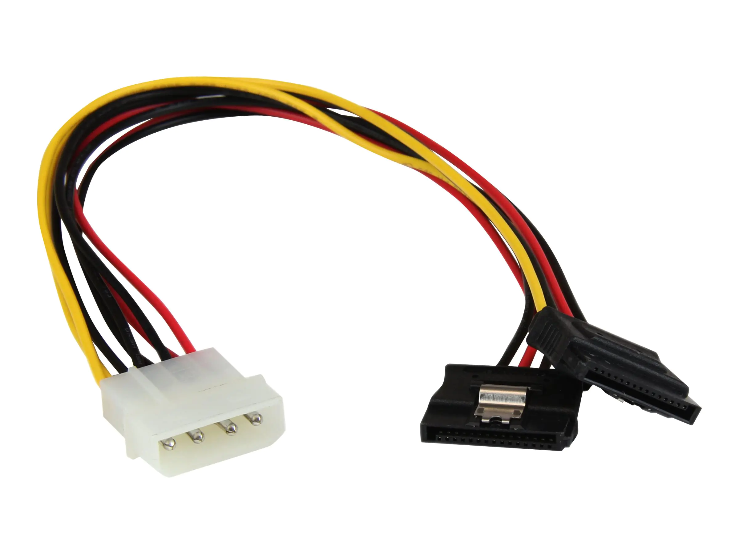 StarTech 30 cm 4-Pin LP4 auf SATA Y-Stromkabel - LP4 zu Serial-ATA Splitter Y-Kabel (PYO2LP4LSATA) - Netzteil - interne Stromversorgung, 4-polig (M) zu SATA-Stromstecker (W) - 30 cm - eingerastet - für P/N: 35S24M2NGFF, HSB13SATSASB, HSB1SATSASBA, HS