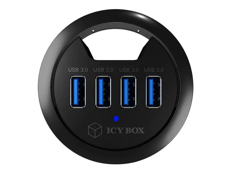 ICY BOX IB-HUB1403 - Hub - 4 x SuperSpeed USB 3.0 - für Unterputzmontage geeignet