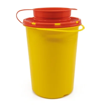 Abwurfbehälter Kanülen, Spritzen, Skalpellklingen 10 x 14,5 x 6,2 cm (B x H x T) Polypropylen gelb/rot