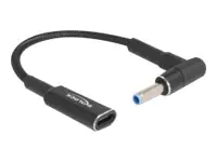 Delock - Netzteil - 24 pin USB-C (W) zu Gleichstromstecker 4,5 x 3,0 mm (M) gewinkelt - 19.5 V - 3 A - 15 cm - Schwarz