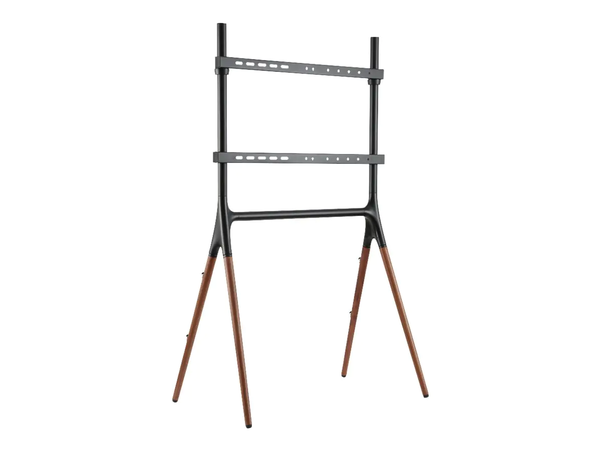 LogiLink - Aufstellung - für LCD TV - Aluminium, Stahl, Walnussholz - Schwarz, Walnussholz - Bildschirmgröße: 124-178 cm (49"-70") - Bodenaufstellung