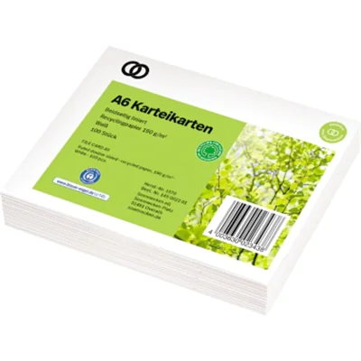 Soennecken Karteikarte oeco Recycling DIN A6 liniert weiß 100 St./Pack.