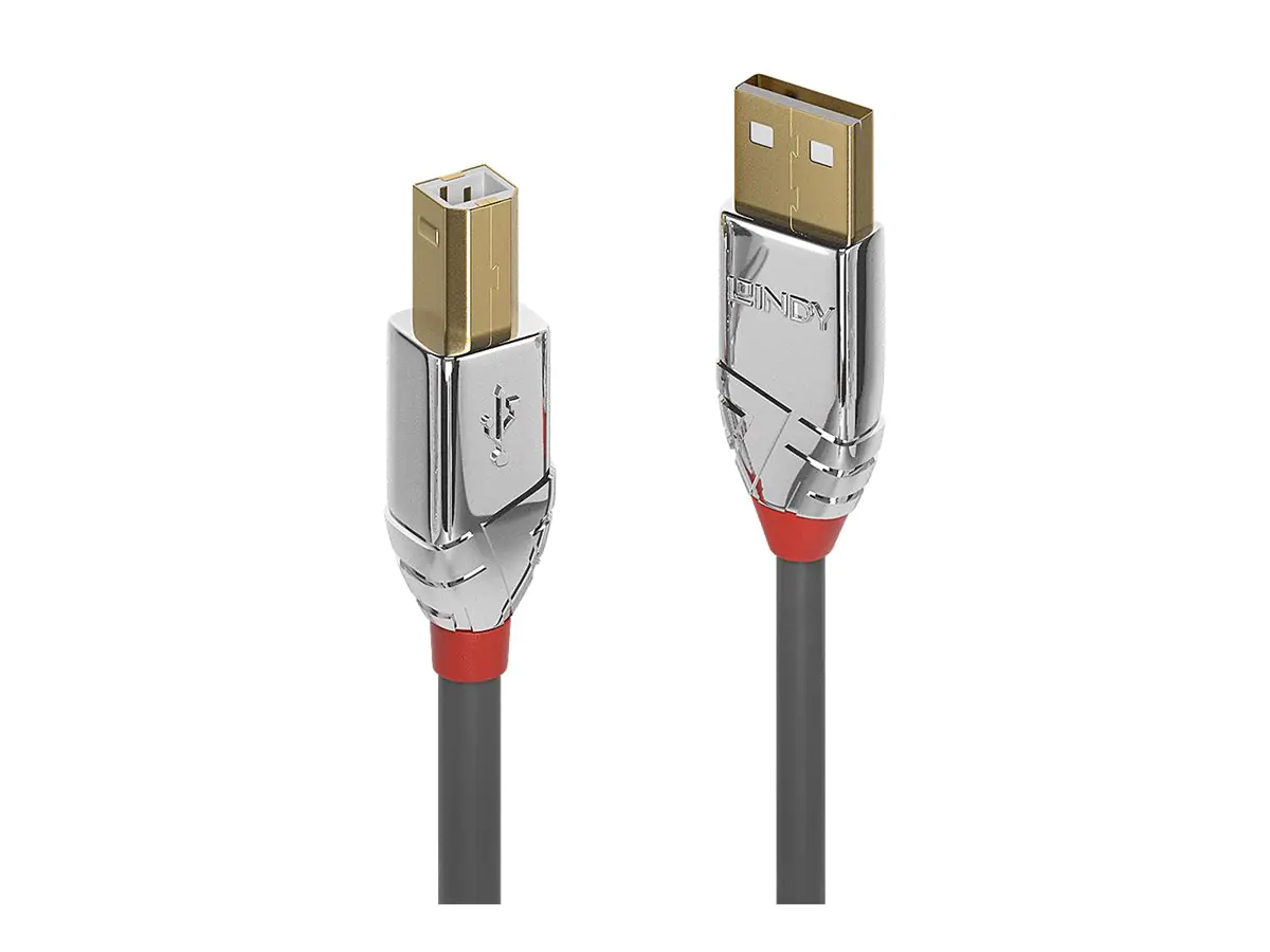 Lindy CROMO - USB-Kabel - USB (M) zu USB Typ B (M) - USB 2.0 - 50 cm - rund - Grau