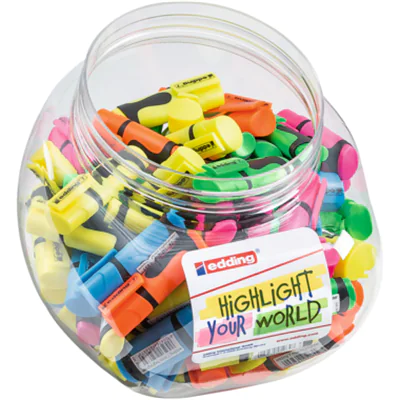 edding Textmarker 7 mini highlighter 1-3mm farbig sortiert Keilspitze 100 St./Pack.