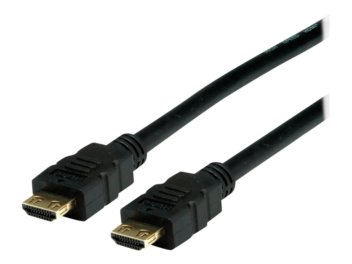 VALUE - HDMI-Kabel mit Ethernet - HDMI männlich zu HDMI männlich - 10 m - Doppelisolierung - Schwarz - 4K Unterstützung