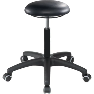meychair Sitzhocker Assistant Basic Rundsitz Farbe der Sitzfläche: schwarz Farbe des Fußkreuzes: schwarz