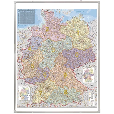 Franken Kartentafel KA445P PLZ-Karte Deutschland 1:750.000