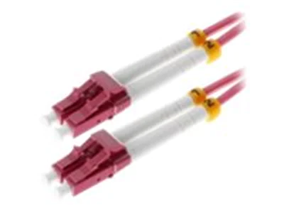 Helos - Patch-Kabel - LC Multi-Mode (M) bis LC Multi-Mode (M) - 15 m - Glasfaser - Duplex - 50/125 Mikrometer - OM4 - Erikaviolett