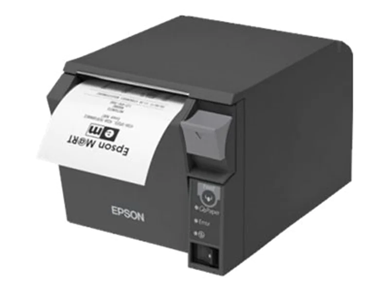 Epson TM T70II - Belegdrucker - Thermozeile - Rolle (7,95 cm) - 180 x 180 dpi - bis zu 250 mm/Sek. - USB 2.0, LAN, Bluetooth - Schwarz