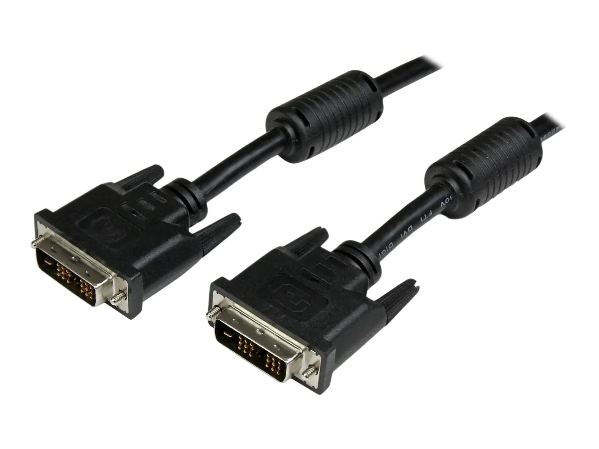 StarTech 5m DVI-D Single Link Kabel - St/St - DVI Monitorkabel - 1920x1200 - DVI Verbindungskabel/Anschlusskabel - Schwarz - DVI-Kabel - Single Link - DVI-D (M) zu DVI-D (M) - 5 m - geformt, Daumenschrauben - Schwarz