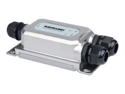 IC Intracom Outdoor Vandalproof Gigabit PoE++ Injector, One 60 W Port, IEEE 802.3bt (4PPoE) Compliant, IP67 Waterproof, IK10 Vandalproof, Metal Housing - Power Injector (Wandmontage) - Gigabit, vandalismusgeschützt für Außenbereich - DC 24 - 56 V - 60 Wat