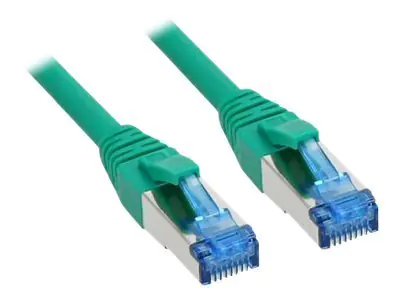 InLine - Patch-Kabel - RJ-45 (M) zu RJ-45 (M) - 7.5 m - SSTP-Kabel - CAT 6a - halogenfrei, geformt - grün
