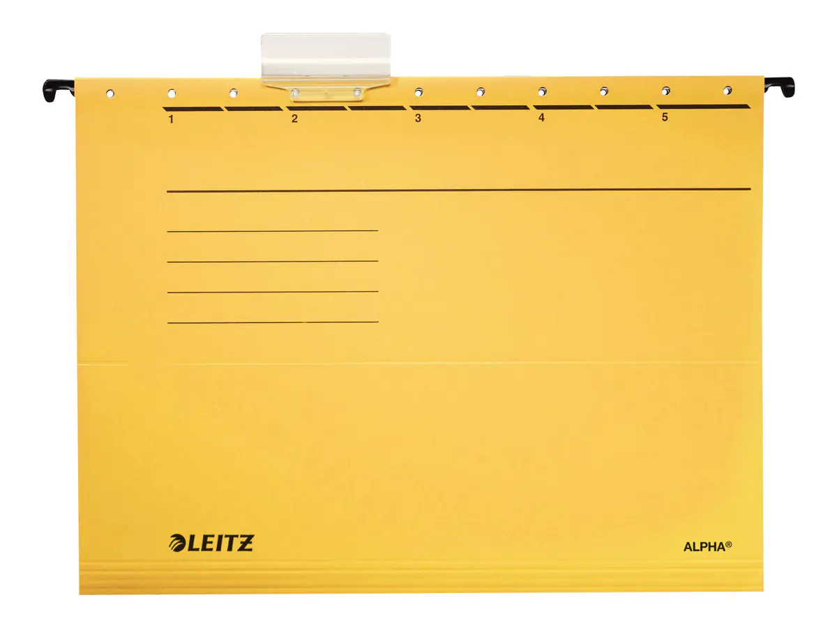 Esselte Leitz ALPHA - Hängeregister - für A4 (210 x 297 mm) - Gelb (Packung mit 5) 1985-30-15