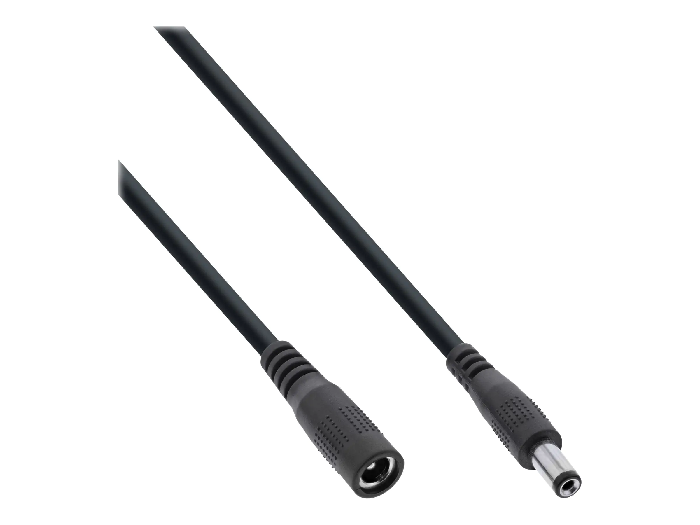 InLine - Spannungsversorgungs-Verlängerungskabel - Gleichstromstecker 5,5 mm (W) zu Gleichstromstecker 2,1 mm (M) - 12 - 24 V - 2 m - Schwarz