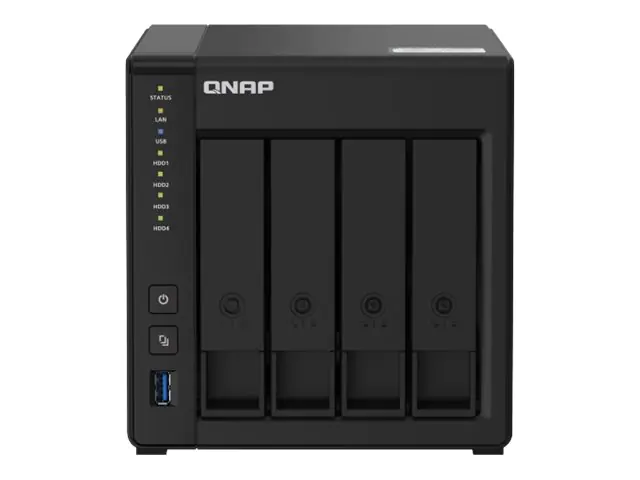 QNAP TS-451D2 - NAS-Server - 4 Schächte - SATA 6Gb/s - RAID 0, 1, 5, 6, 10, JBOD - RAM 2 GB - Gigabit Ethernet - iSCSI Support