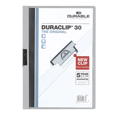 DURABLE Klemmmappe DURACLIP 60 220910 DIN A4 Hartfolie grau