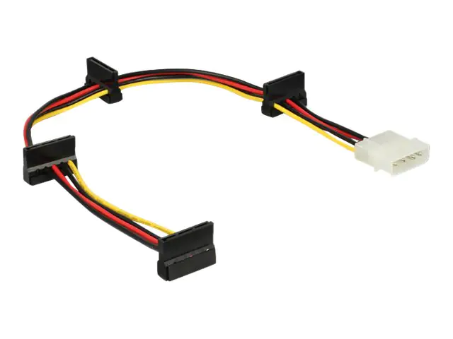 Delock - Netzteil - interne Stromversorgung, 4-polig (S) bis SATA-Stromstecker (R) - 40 cm - Multicolor