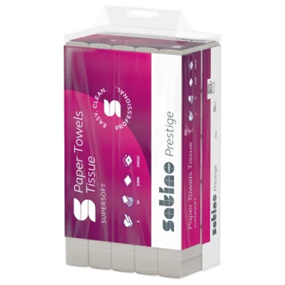 Satino Papierhandtuch prestige 24 x 32 cm (B x L) Zellstoff hochweiß 25 x 120 Bl./Pack.