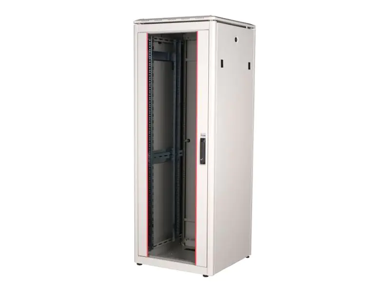 Equip Dynamic Flex Line - Schrank Netzwerkschrank - 600x600 mm, mit Glastür, abnehmbare und abschließbare Paneele, montiert - freistehend - Hellgrau, RAL 7035 - 32U - 48.3 cm (19") EDF-32-6060-G-BIAA