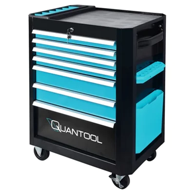 QUANTOOL Werkstattwagen gefüllt 72 x 96 x 52 cm (B x H x T) 217 Teile 7 Schubladen