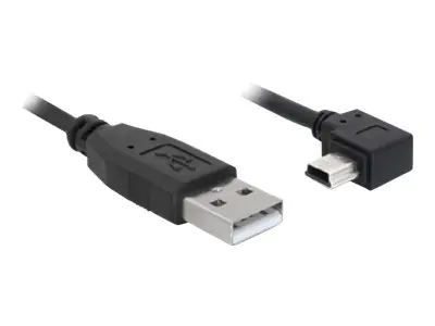 Delock - USB-Kabel - USB (M) zu Mini-USB, Typ B (M) - 1 m - rechts-gewinkelter Stecker