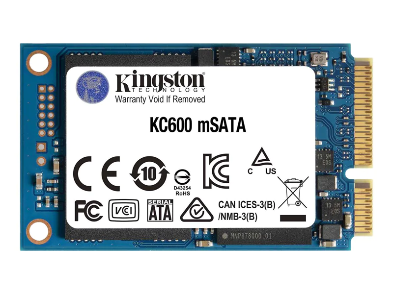 Kingston KC600 - SSD - verschlüsselt - 256 GB - intern - mSATA - SATA 6Gb/s - 256-Bit-AES - TCG Opal Encryption, Self-Encrypting Drive (SED)
