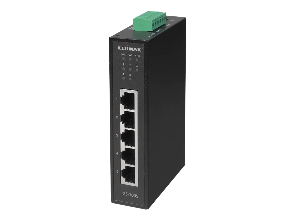 Edimax IGS-1005 - Switch - 5 x 10/100/1000 - an DIN-Schiene montierbar, wandmontierbar