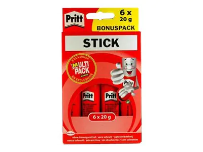 Henkel Pritt Original - Klebestick - 20 g - nicht permanent (Packung mit 6) 9HPS6BF
