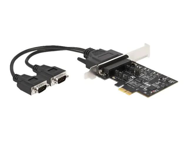 Delock - Serieller Adapter - PCIe 2.0 Low-Profile - RS-422/485 x 2 - Schwarz