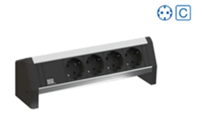 Bachmann Desk 1 - 3 AC-Ausgänge - Indoor - Typ F - Aluminium - Kunststoff - 324 mm - 1 Stück(e)