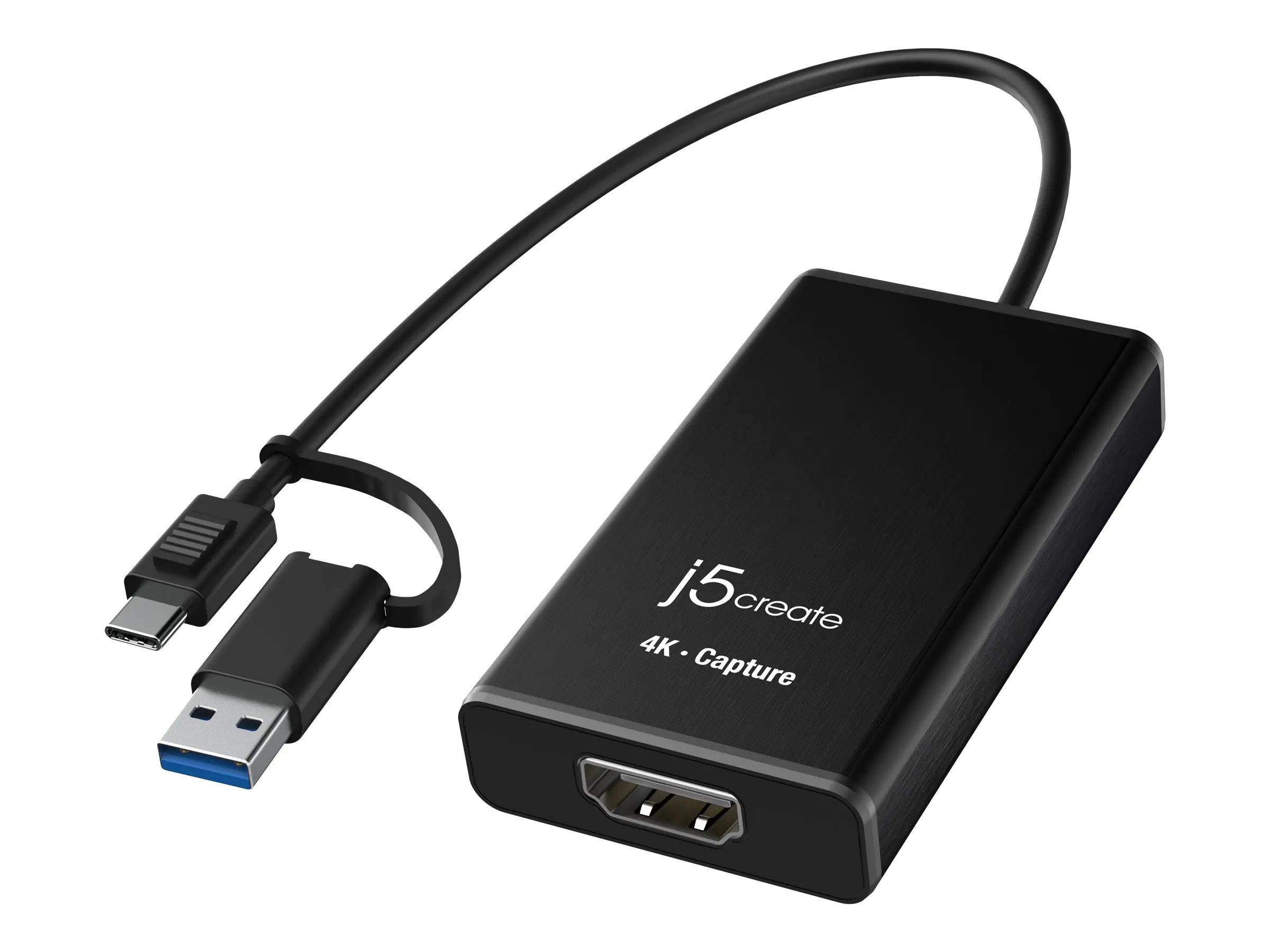 j5create JVA11 - Videoaufnahmeadapter - USB 3.2 Gen 1, USB-C 3.2 Gen 1 - Schwarz