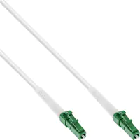 InLine - Netzwerkkabel - LC/APC (M) gewinkelt zu LC/APC (M) gewinkelt - 50 m - 3 mm - Glasfaser - Simplex - 9/125 Mikrometer - G.652D/OS2 - halogenfrei - weiß