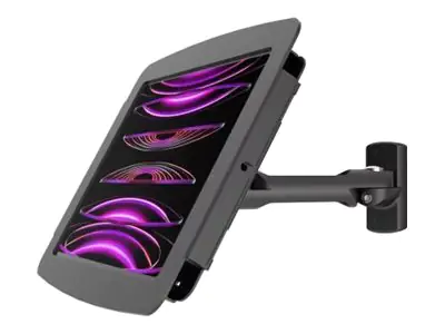 Compulocks iPad Pro 11" (1-4th Gen) Space Enclosure Swing Wall Mount - Gehäuse - Diebstahlschutz - für Tablett - verriegelbar - hochwertiges Aluminium - Schwarz - Bildschirmgröße: 27.9 cm (11") - Wandmontage, Oberflächenmontage, Thekenbereich - für Apple