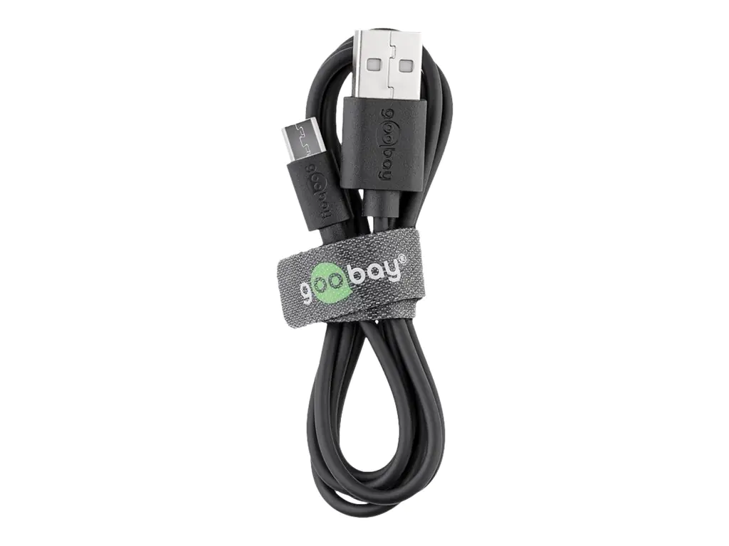 goobay - Lightning-Kabel - Lightning männlich zu USB männlich - 1 m - Schwarz