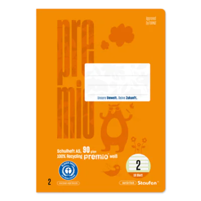 Staufen Schulheft Premio A5 - Bürokleinmaterial - A5 040780002