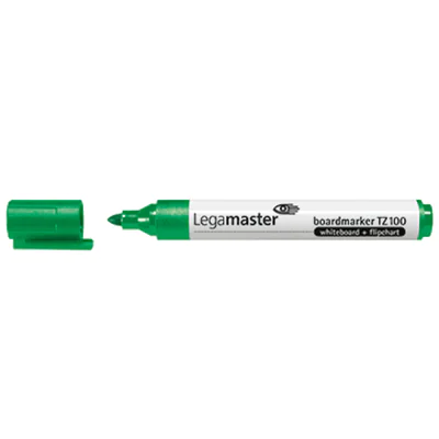 LEGAMASTER TZ 100 Boardmarker grün, 10 Stück(e), Grün, Rundspitze, Grün, Polypropylen (PP), Rund 7-110504