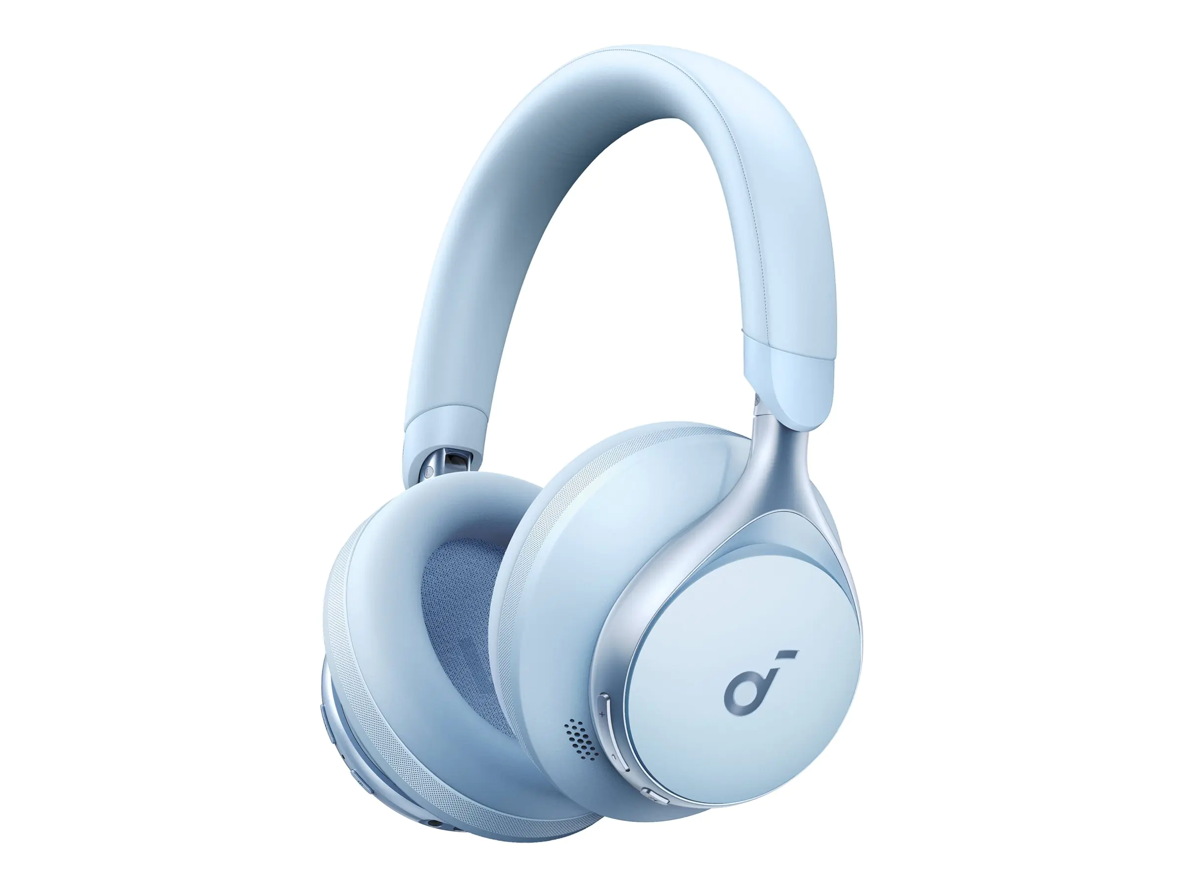 Soundcore Space One - Kopfhörer mit Mikrofon - ohrumschließend - Bluetooth - kabellos, kabelgebunden - aktive Rauschunterdrückung - 3,5 mm Stecker - himmelblau