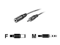 Secomp VALUE - Audiokabel - Stereo Mini-Klinkenstecker männlich zu Stereo Mini-Klinkenstecker weiblich - 3 m - Schwarz