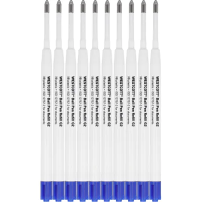 Westcott Großraummine 0,7mm XB blau ISO 12757-2 dokumentenecht 10 St./Pack.