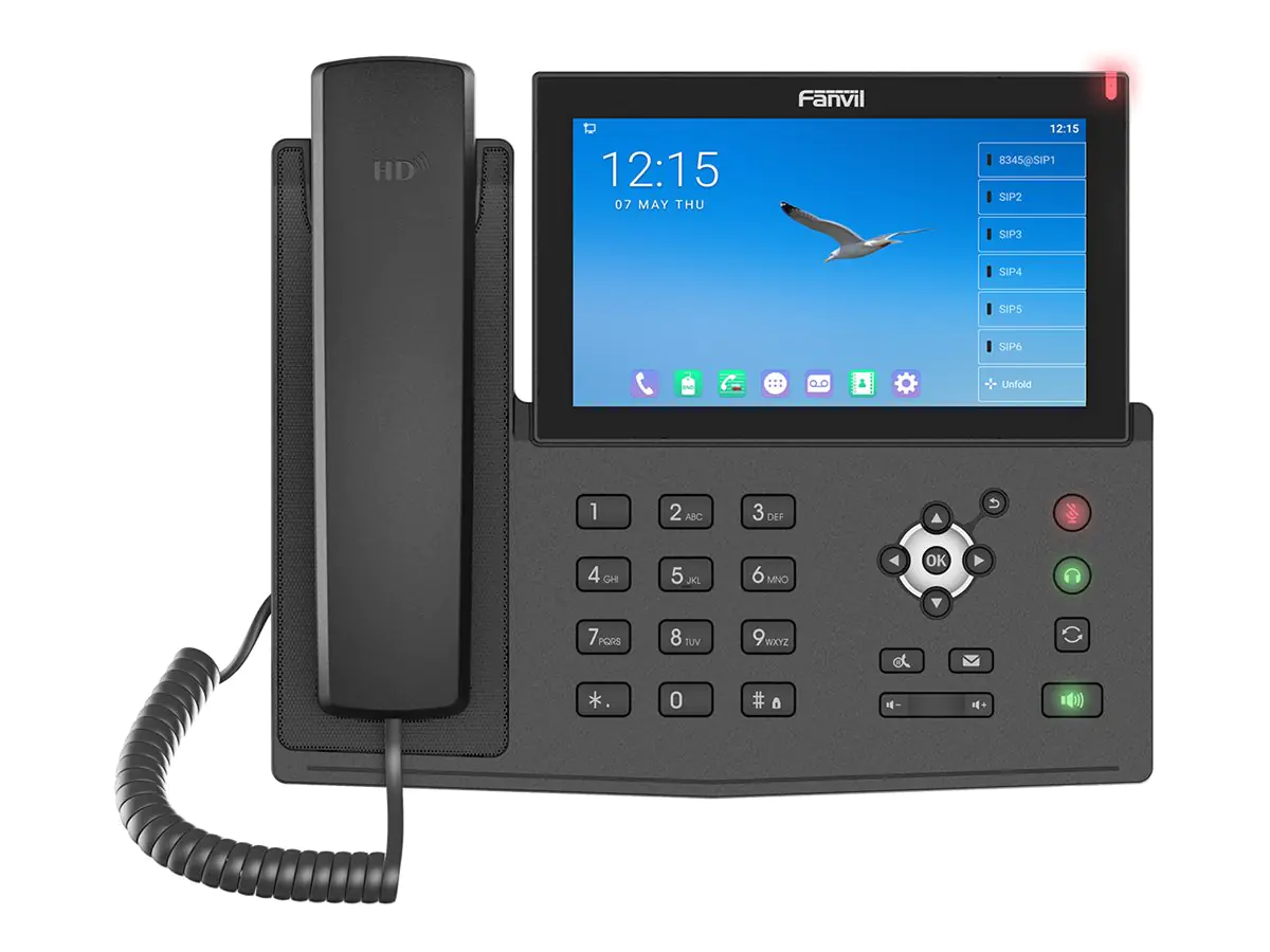 Fanvil V67 - IP-Videotelefon - mit Digitalkamera, Bluetooth-Schnittstelle mit Rufnummernanzeige/Anklopffunktion - IEEE 802.11a/b/g/n/ac (Wi-Fi) - dreiweg Anruffunktion - SIP, RTCP, RTP, SRTP, SIP v2 over TLS, SIP v2 over UDP, SIP v2 over TCP - 20 Leitunge