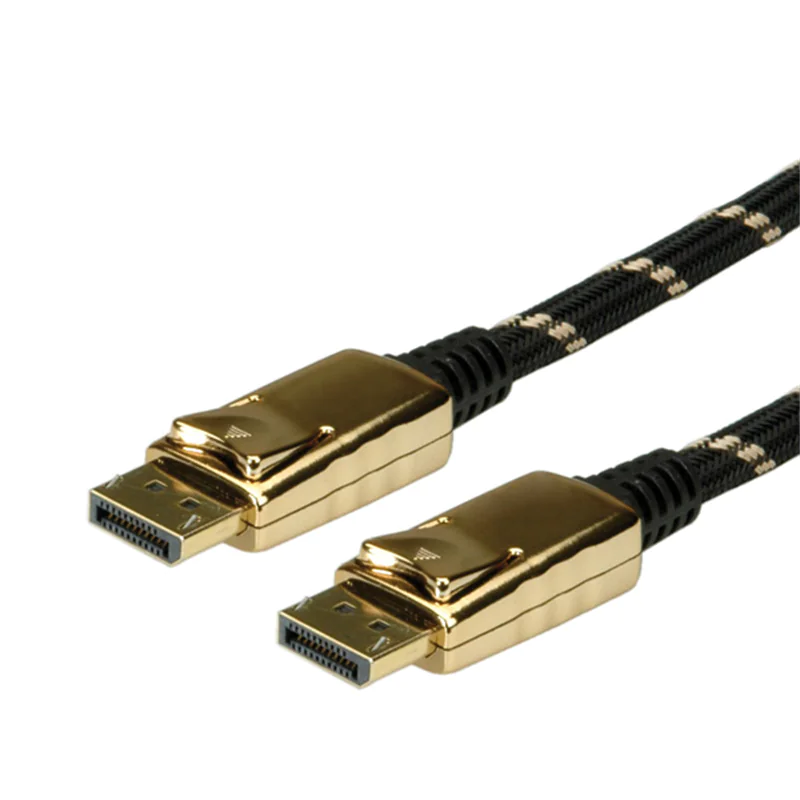 Roline Gold - DisplayPort-Kabel - DisplayPort (M) zu DisplayPort (M) - 2 m - Schwarz, Gold