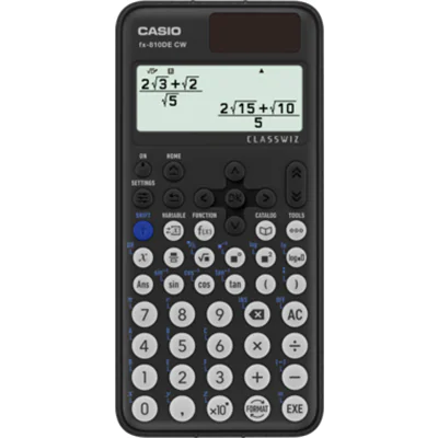 CASIO® Schulrechner FX-810DE CW 1 x 17-stellig, 1 x 10+2-stellig 274 Funktionen schwarz