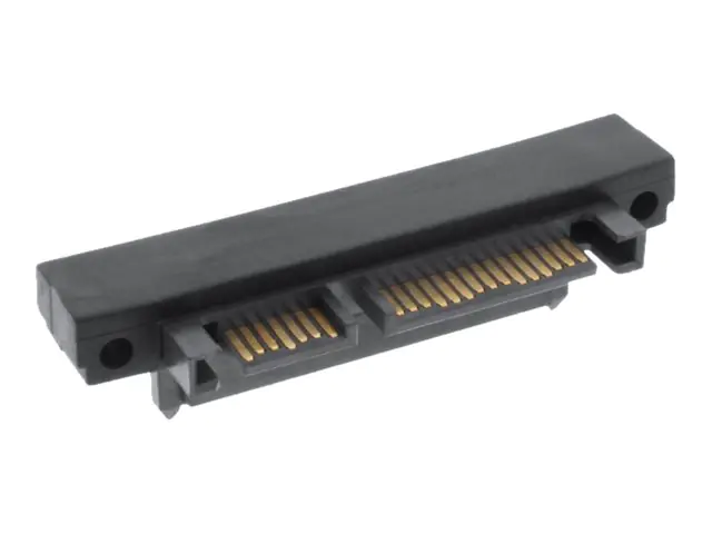 InLine - SATA-Adapter, drehbar - SATA Combo (M) zu SATA Combo (W) - 90° Stecker - Schwarz